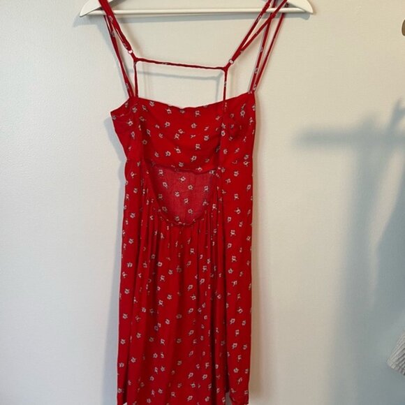 Free People Wild Child Red Printed Mini Dress - Picture 5 of 10